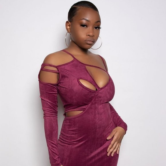 Samantha Midi Dress -Mulberry - Picture 1 of 1